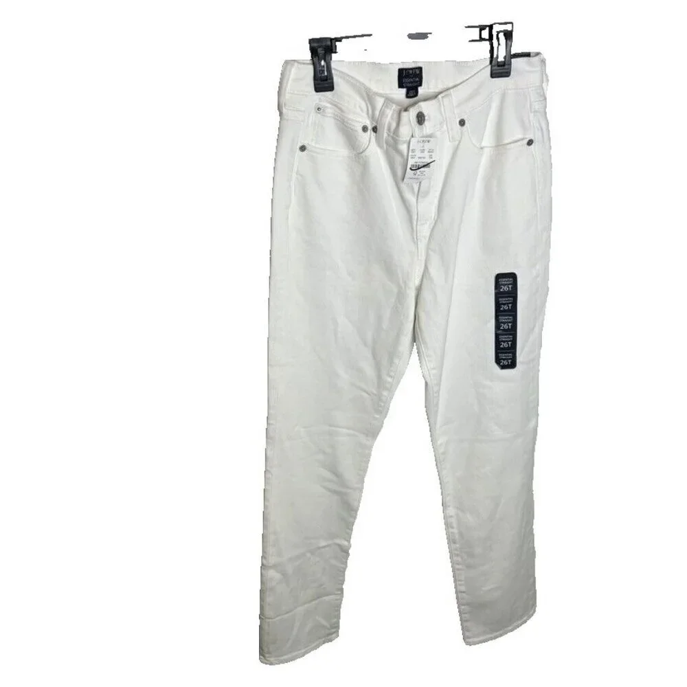 J.Crew $118 Tall essential straight white jean in all-day stretch Size T26 BX521 - Picture 2 of 6